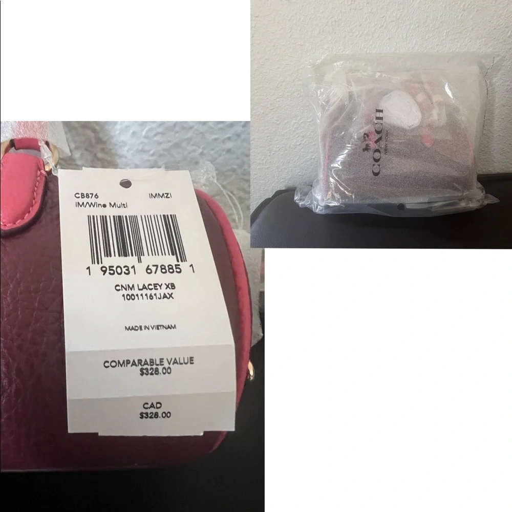 🔥SALE💥NWT‎ COACH CB876 LACEY CROSSBODY LEATHER SHOULDER BAG GOLD/WINE MULTI - Picture 6 of 10